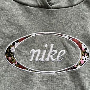 Women’s NIKE Cropped Floral Hoodie, Size M